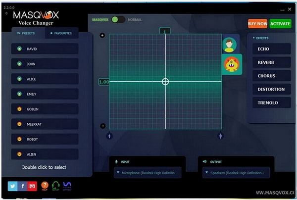 masqvox voicechanger interface