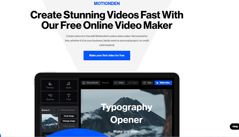 Motionden slideshow maker online