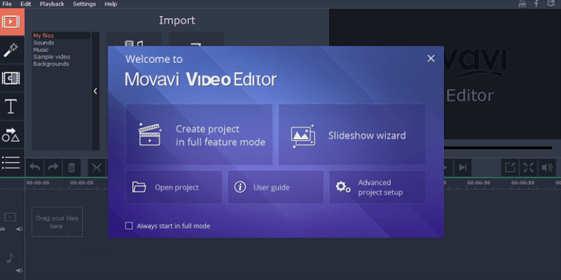 movavi screen capture studio interface