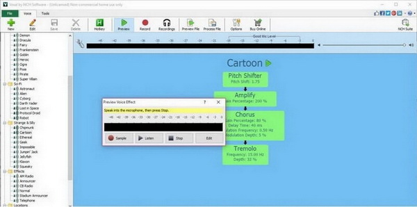 nch voxal voice changer interface