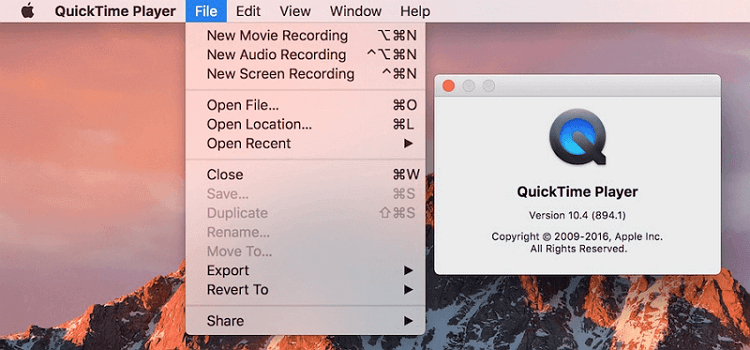 new screen recording in mac quicktime player