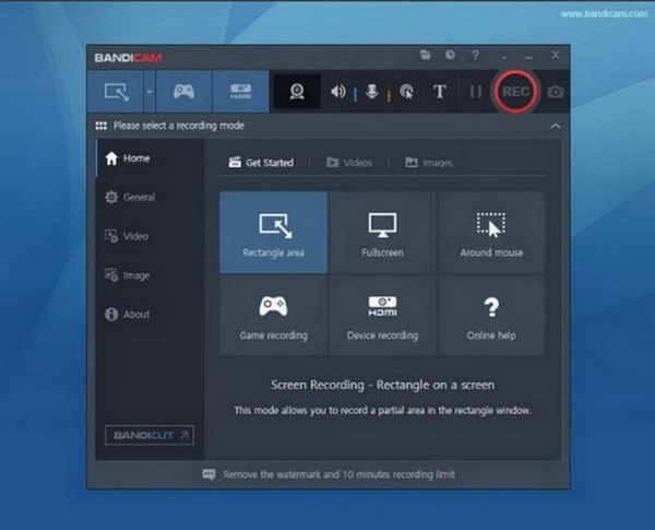 bandicam interface