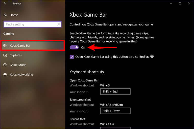 open xbox game bar