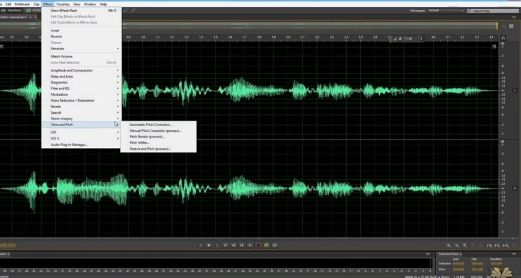 press on effect in adobe audition