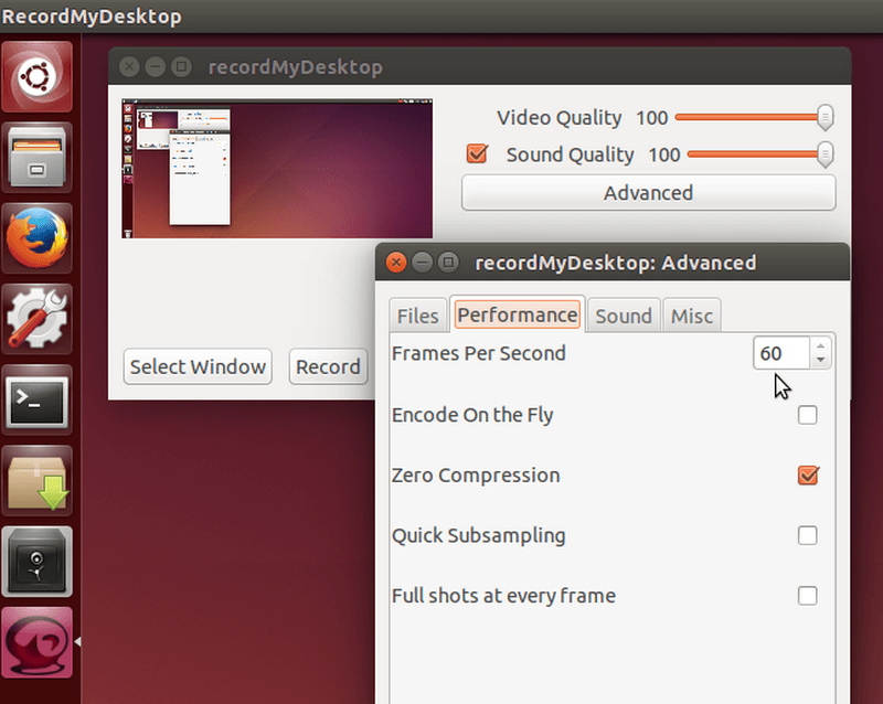 recordmydesktop ubuntu