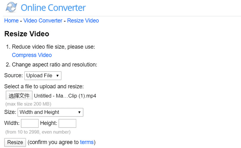 How to Resize and Scale Videos with onlineconverter.com
