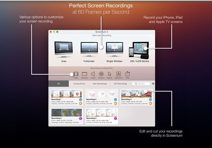 Screenium screen recorder