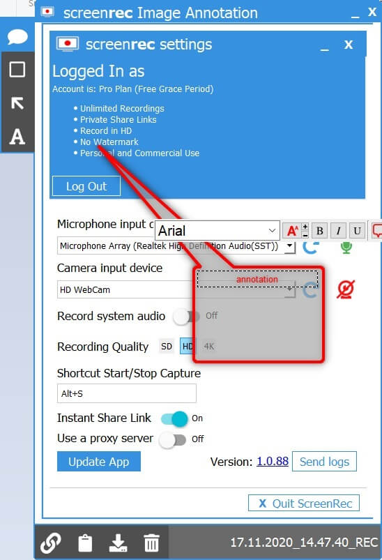 screenrec screen recorder