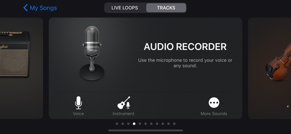 select audio recorder to make ringtone