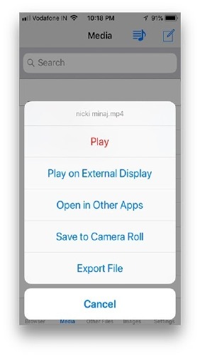 select save option