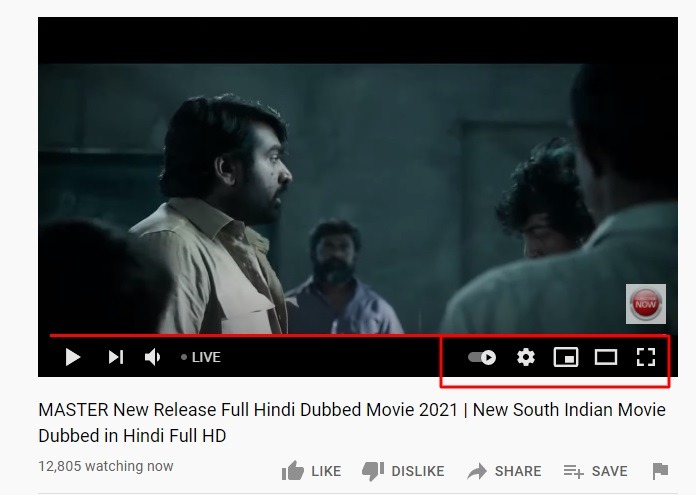 settings button youtube