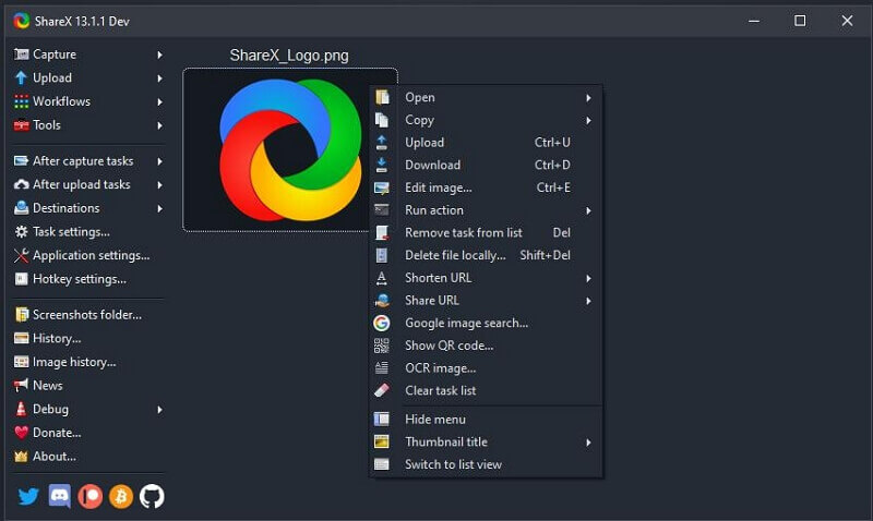 sharex screen recorder