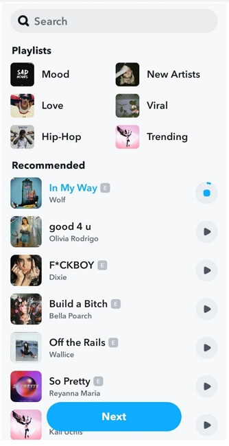 snapchat add music