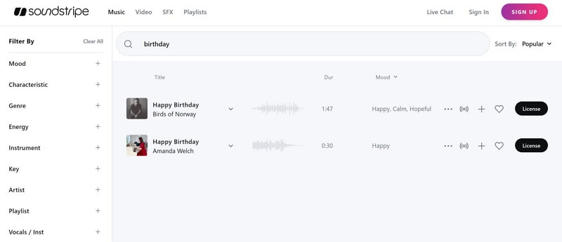 soundstripe royalty free music