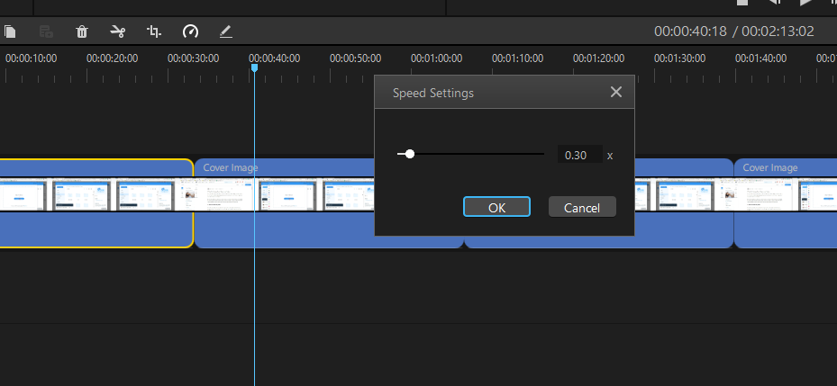 How to Speed Down Video in filme