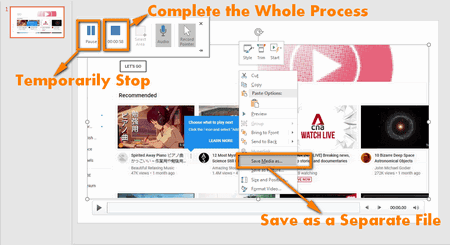how to stop screen recording in powerpoint