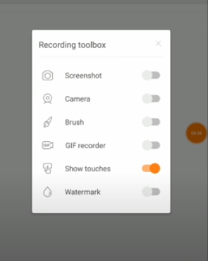 tiktok screen record du recorder settings