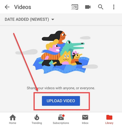 Upload Video Option