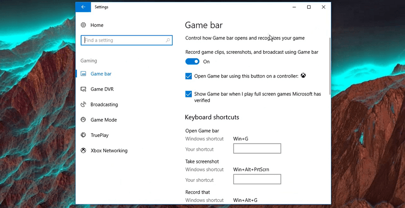 use game bar to record on windows