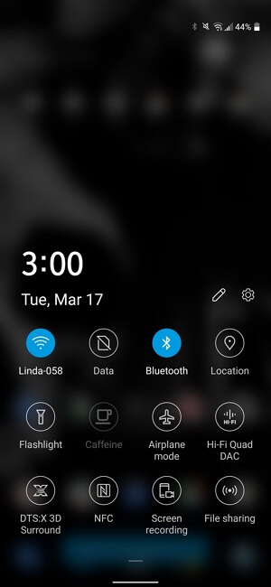 use quick setting tile in samsung and lg