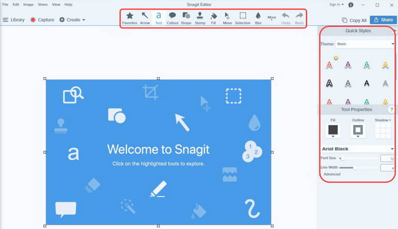 snagit vs camtasia ui comparison