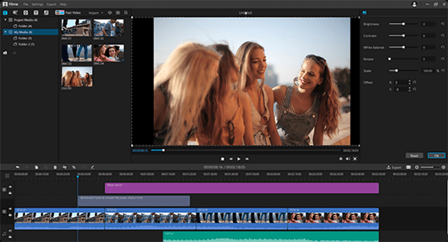 video editor imyfone filme interface