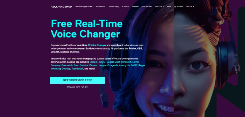 voicemod fortnite girl voice changer official website