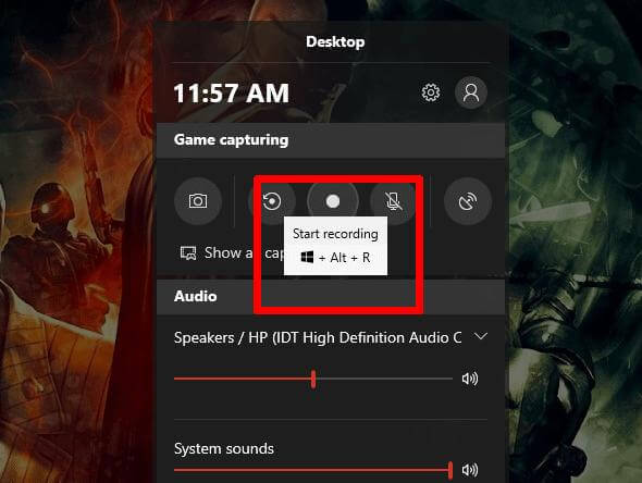 windows game bar recording