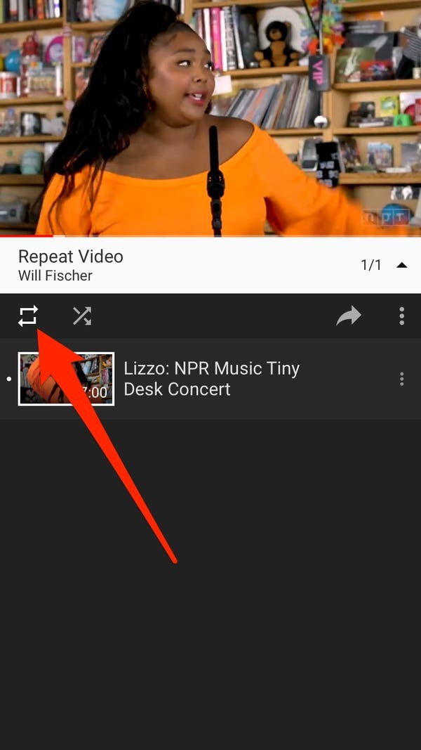 youtube playlist loop icon