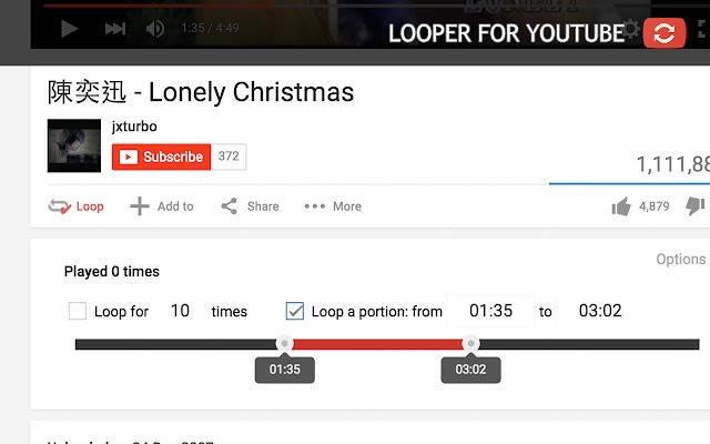 iLoop:  Loop Repeat Replay Part Video
