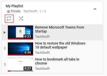 How to loop videos and playlists