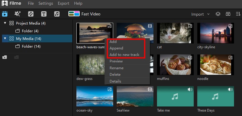 add image to video track