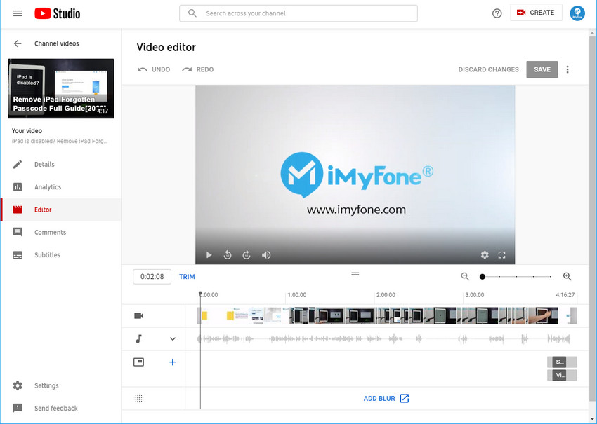 free video editor for youtube studio