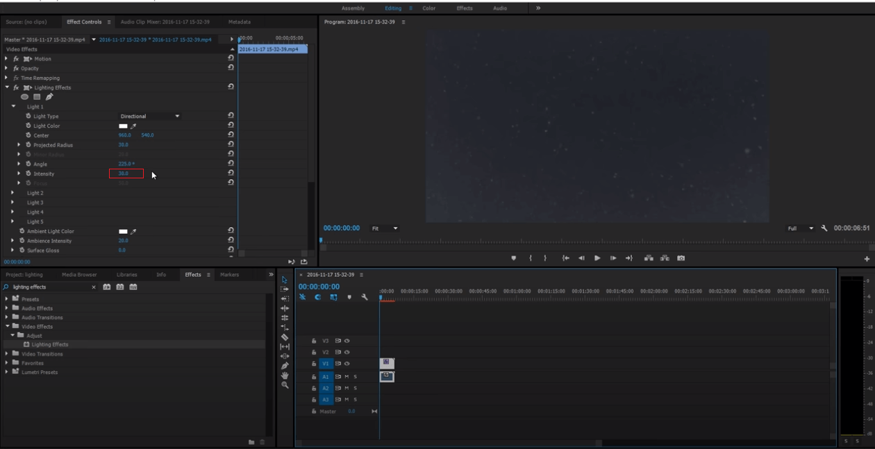 lighten dark footage adobe premiere pro 3