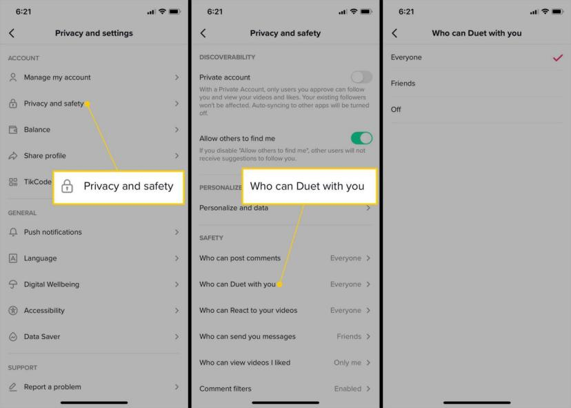 privacy-and-setting-on-tiktok