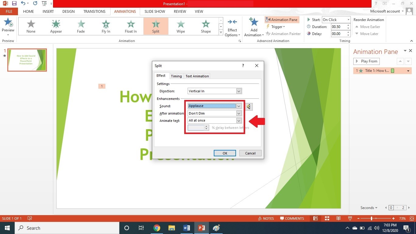 put sound effects to powerpoint 4