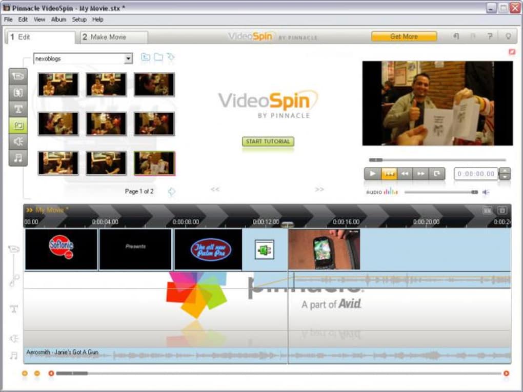 Spin videos. VIDEOSPIN. Pinnacle VIDEOSPIN. VIDEOSPIN 2.0. Любительским видеоредактор Pinnacle VIDEOSPIN.