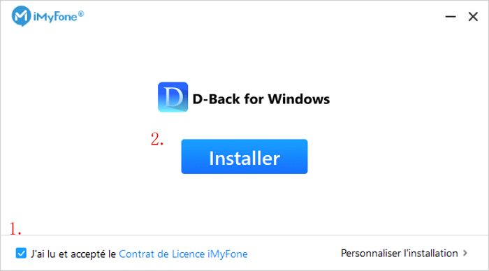Télécharger et installer D-Back for Windows