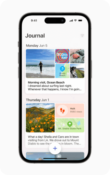 Nouvelle application Journal