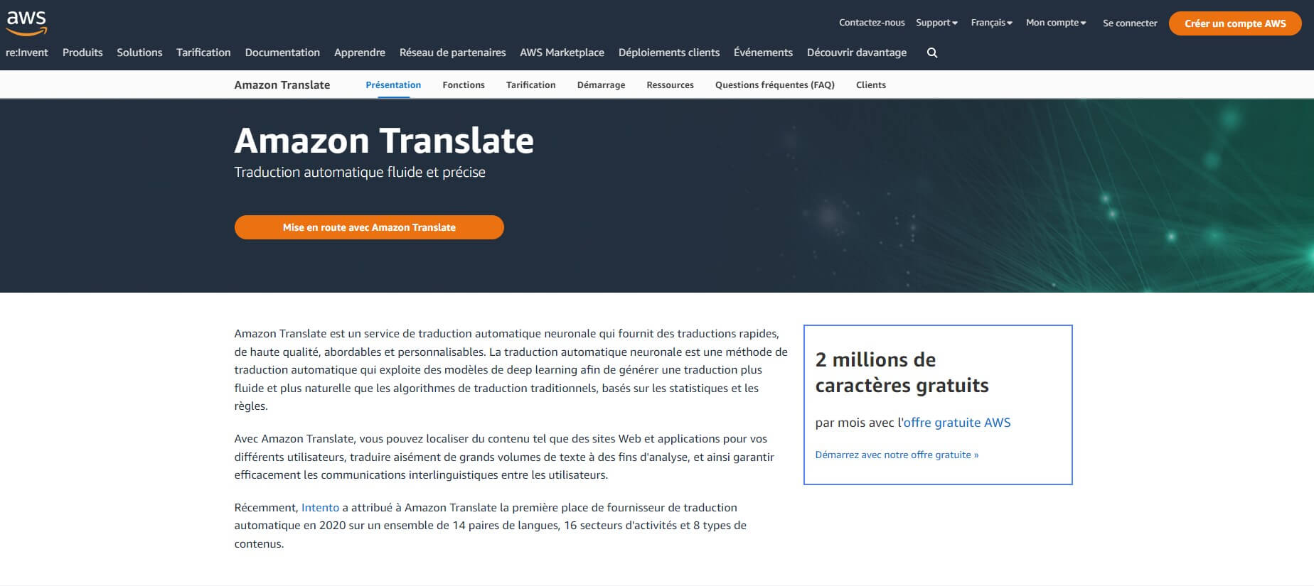 IA traducteur - AWS Translate