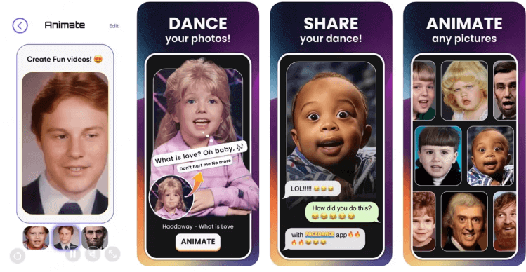 Face Dance - applications pour faire chanter une photo