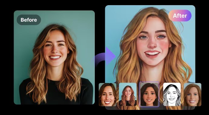 Media.io transforme vos photos en caricatures