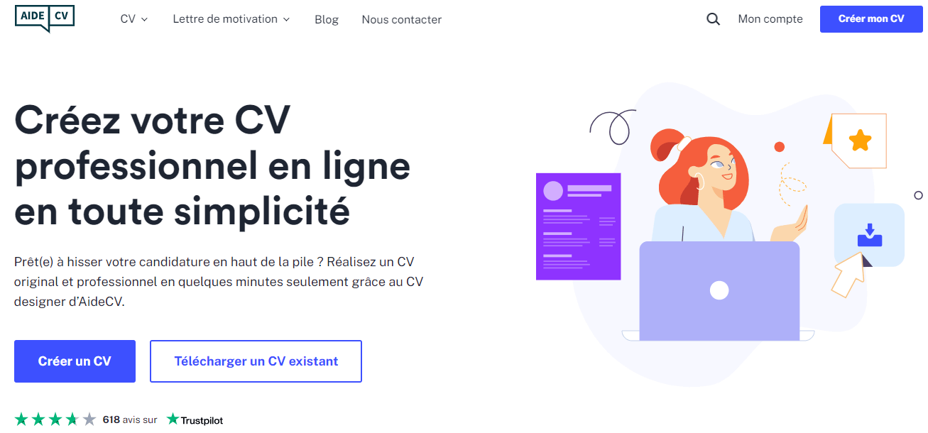 Aide CV - Créateur de CV en ligne