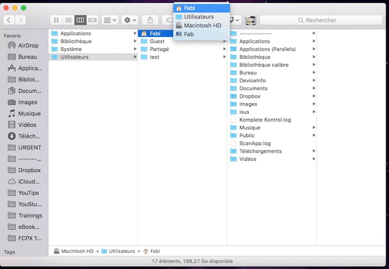 Rechercher le dossier de téléchargement disparu Mac à partir des favoris du Finder