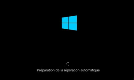 préparation de la réparation automatique Windows 10, tentative de reparation windows