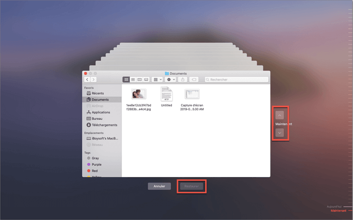 Récupérer des fichiers Photoshop supprimés sur Mac à partir de la sauvegarde Time Machine