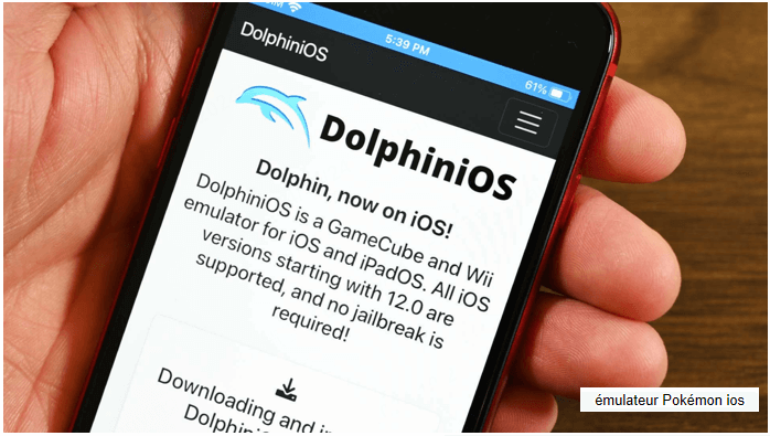 émulateur pokémon iphone ou iPad, DolphiniOS