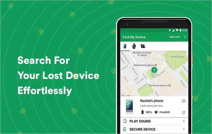 Find My Device, application pour localiser gratuitement un portable