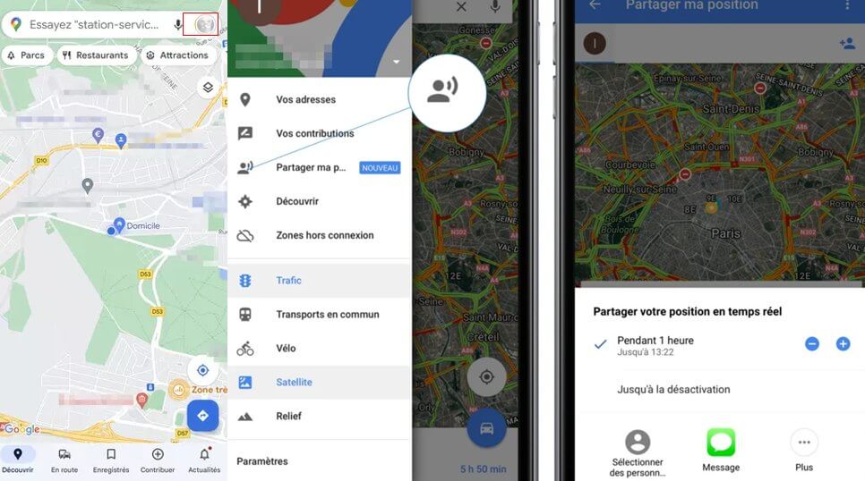 Guide pour partager de position avec Zenly alternative Google Maps