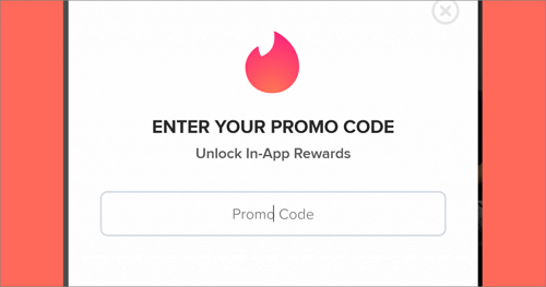 enter Tinder Gold with promo code